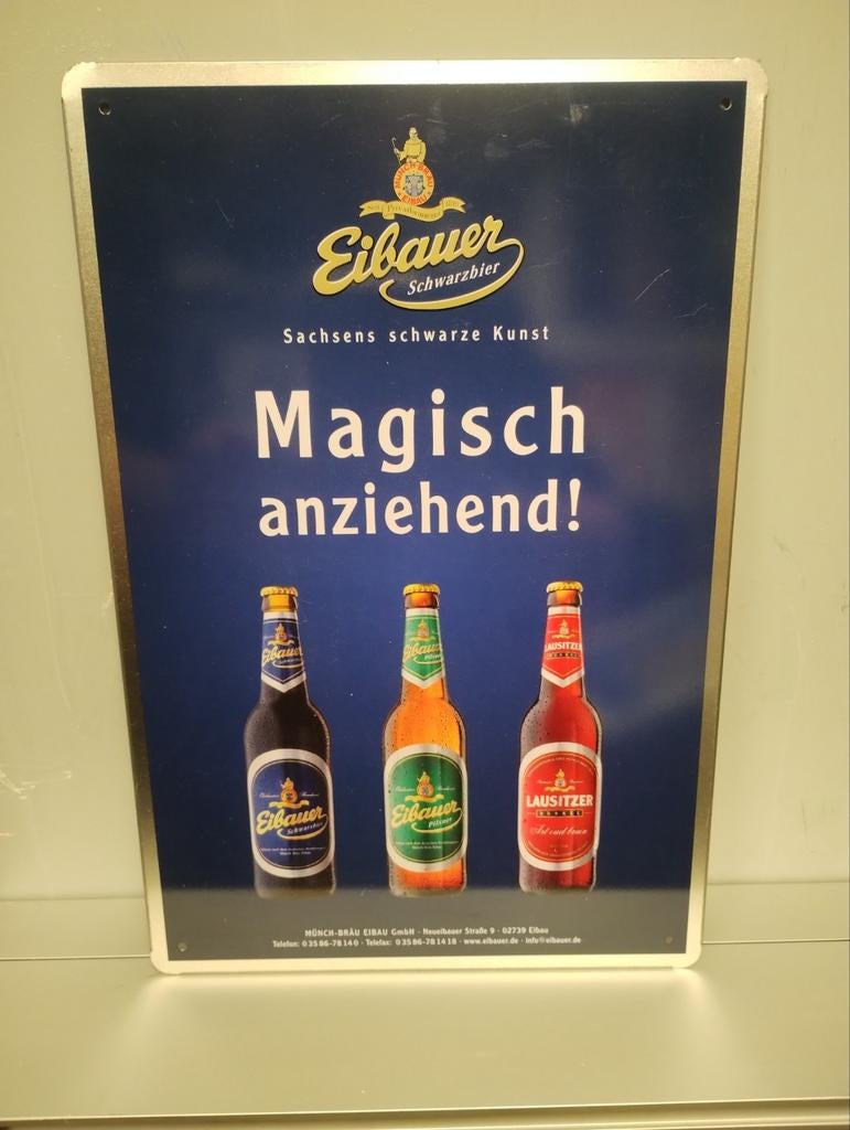 Eibauer bier reclamebord, Verzamelen, Biermerken, Ophalen of Verzenden, Zo goed als nieuw, Reclamebord, Plaat of Schild, Overige merken
