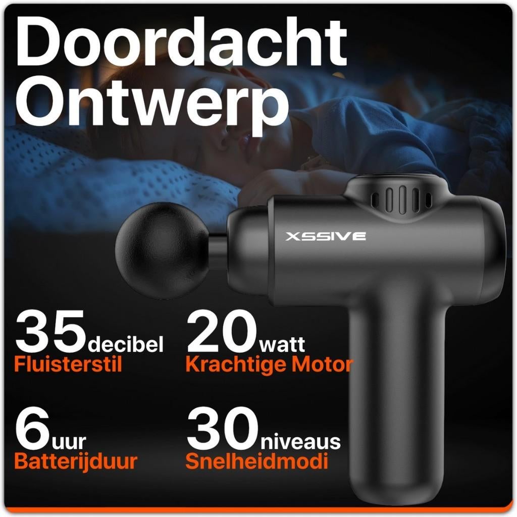 XSSIVE Mini Massage Gun met 4 opzetstukken | NIEUW, Ophalen of Verzenden, Nieuw, Apparaat