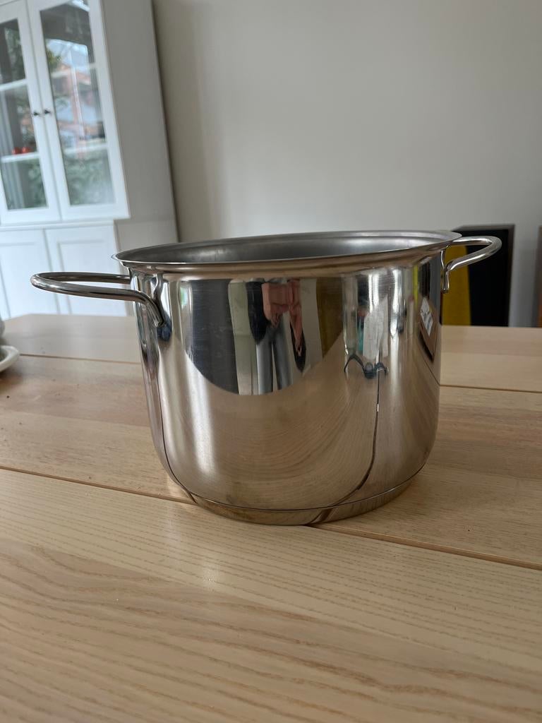 Pan 8 liter, Huis en Inrichting, Keuken | Potten en Pannen, Ophalen, Gebruikt, Rvs, Pot, Bus of Blik