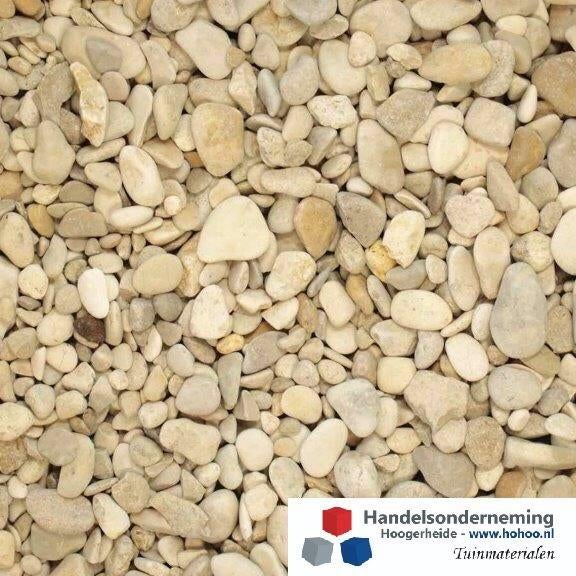 Castle grind beige licht bruin afgeronde zachte siergrind, Tuin en Terras, Overige materialen, Verzenden, Nieuw, Grind