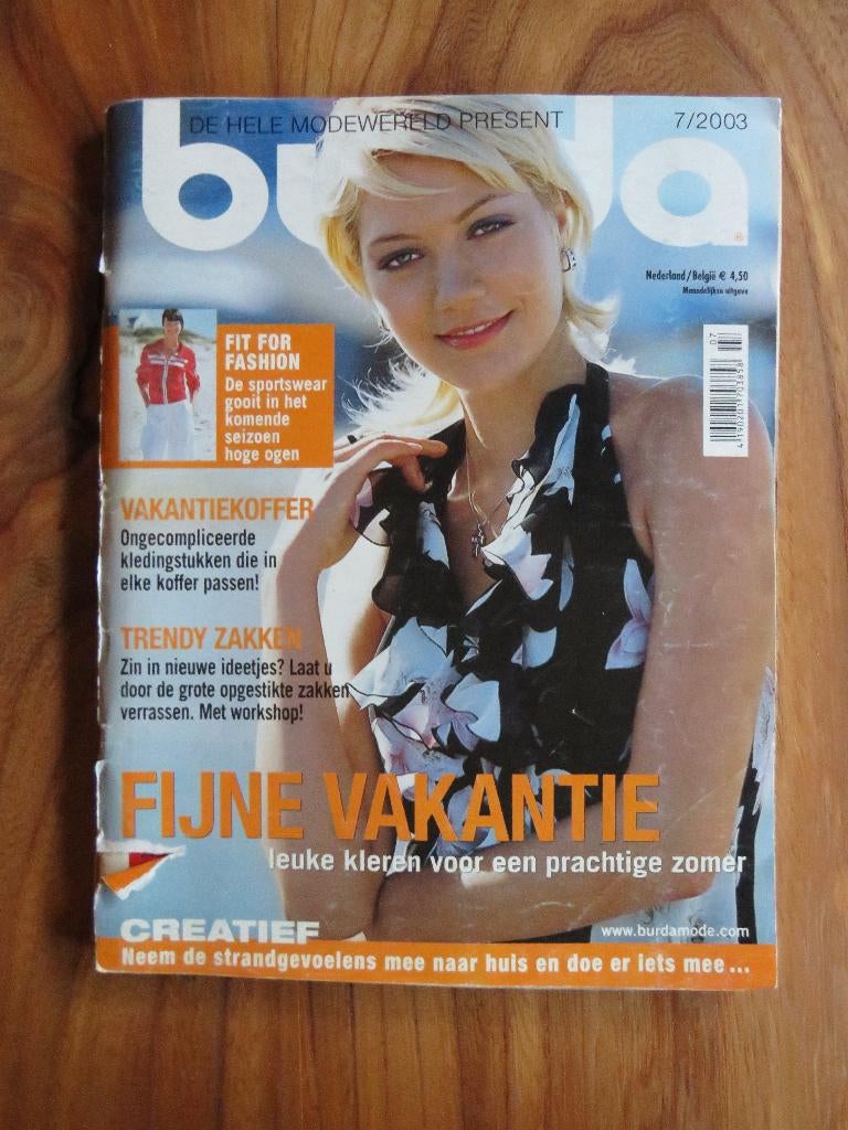Burda juli 2003 kleding patronen naaien, Ophalen of Verzenden, Zo goed als nieuw, Vrouw, Burda
