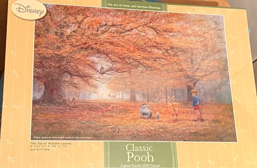 Disney puzzel 1000 stukjes Winnie the Pooh Tenyo Japan, Ophalen of Verzenden, 500 t/m 1500 stukjes, Zo goed als nieuw, Legpuzzel