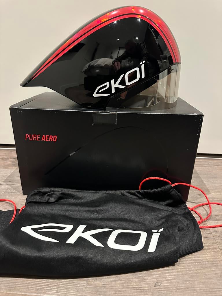 ZGAN EKOI Racing PURE AERO tijdrithelm ( echt snel ), Ophalen of Verzenden, Gebruikt, M, Heer of Dame