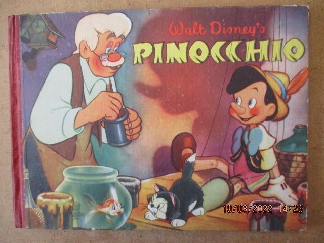 adv6089 pinocchio plaatjes boek 4, Eén stripboek, Ophalen, Gelezen