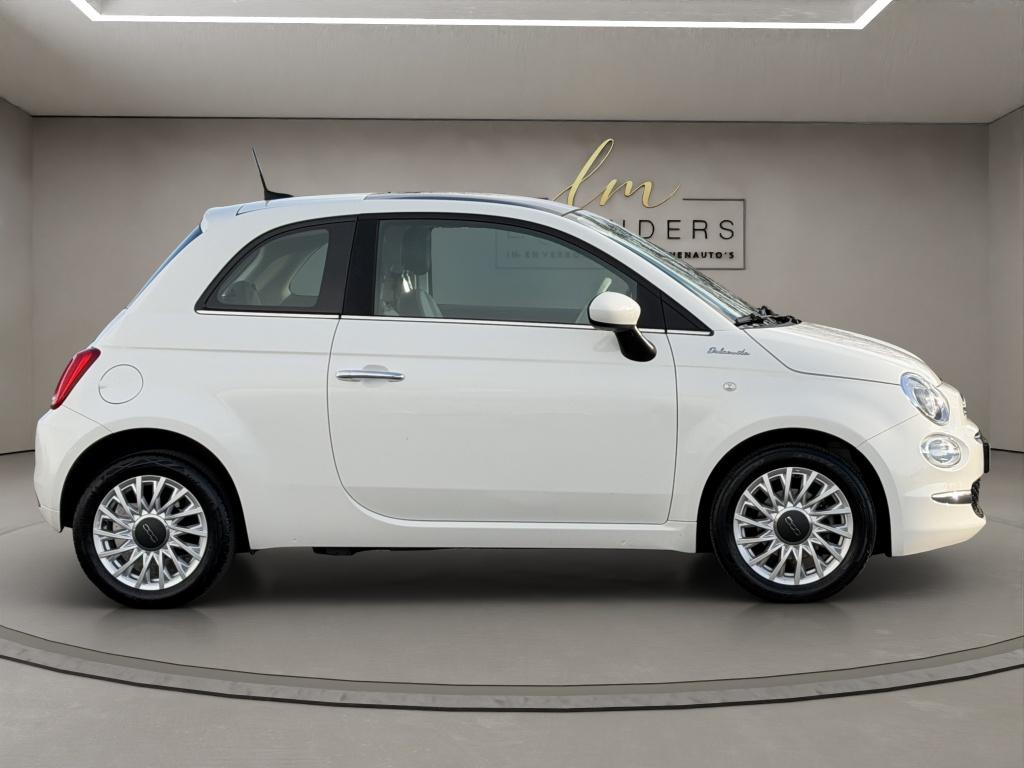 Fiat 500 1.0 Hybrid Dolcevita 2022 WIT | Apple CarPlay | Cli, Gebruikt, Euro 6, 4 stoelen, Leder en Stof