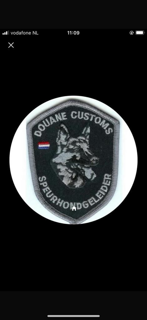 GEZOCHT speurhonden patch douane, Verzamelen, Verzenden, Overige soorten