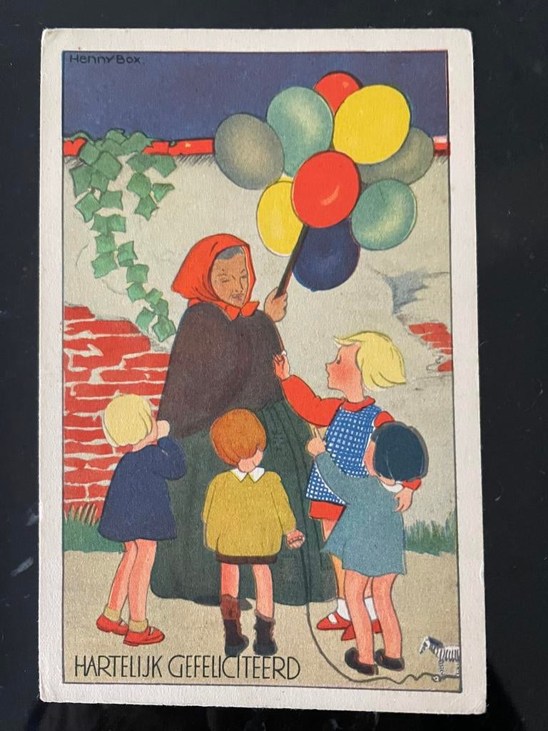 HENNY BOX ? - ballonnenvrouwtje, Ophalen of Verzenden, Gelopen