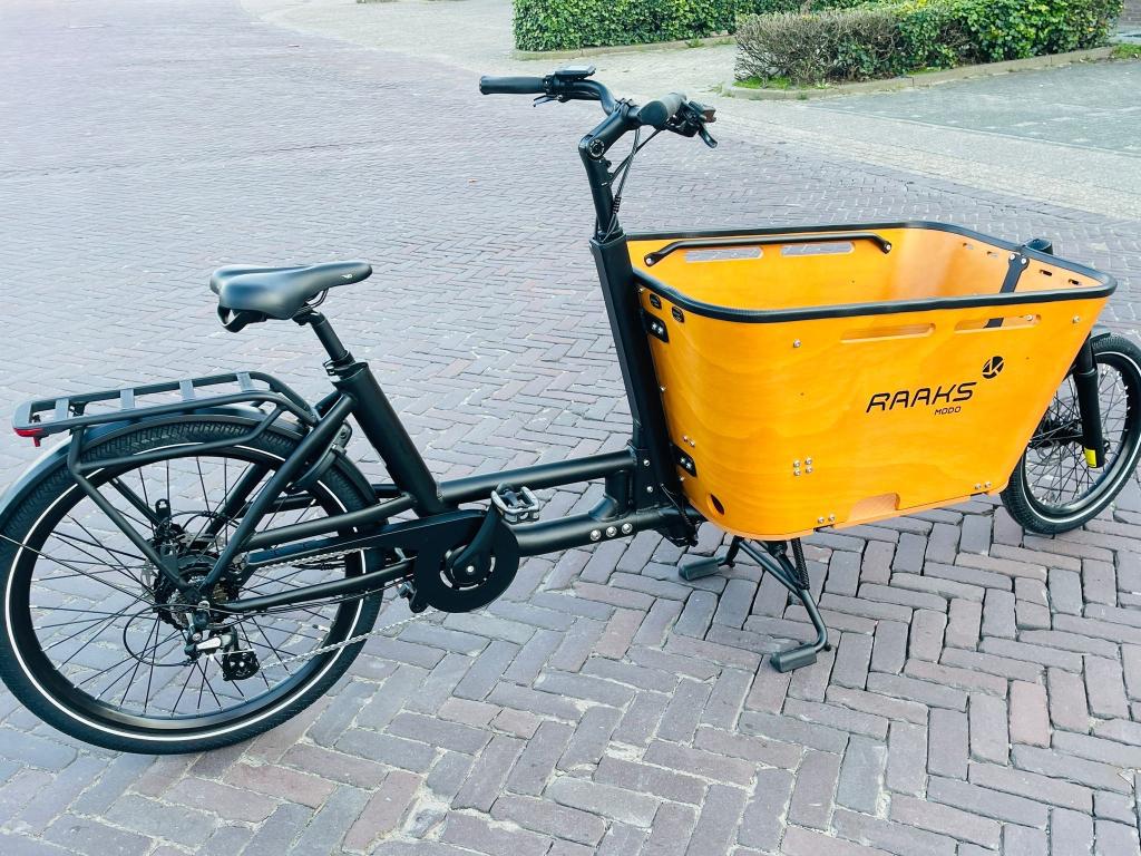 Raaks Modo Bakfiets elektrische tweewieler nw va 1499,-, Fietsen en Brommers, 4 kinderen of meer, Huif, Niet ingevuld, Nieuw