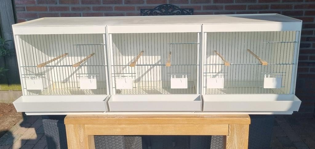 Broedkooi 3 vaks met tussenschotten totaal 122  en 40 hoog, Ophalen of Verzenden, Zo goed als nieuw, Kunststof, Broedkooi of Kweekkooi