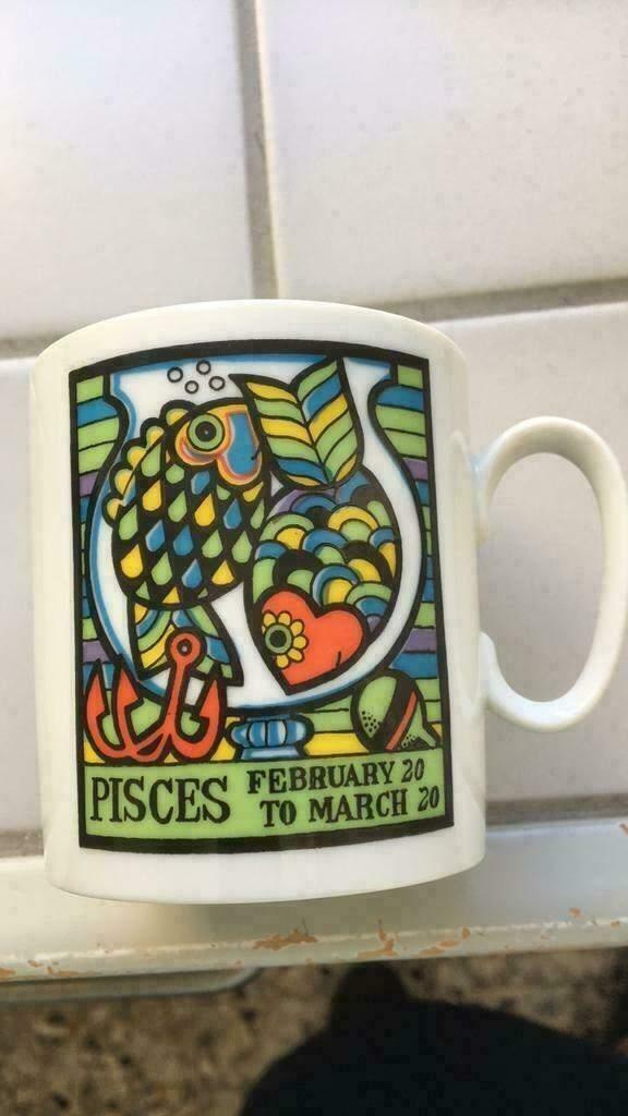 Horoscoop Vissen Mok, Huis en Inrichting, Keuken | Servies, Keramiek, Nieuw, Ophalen of Verzenden, Overige stijlen