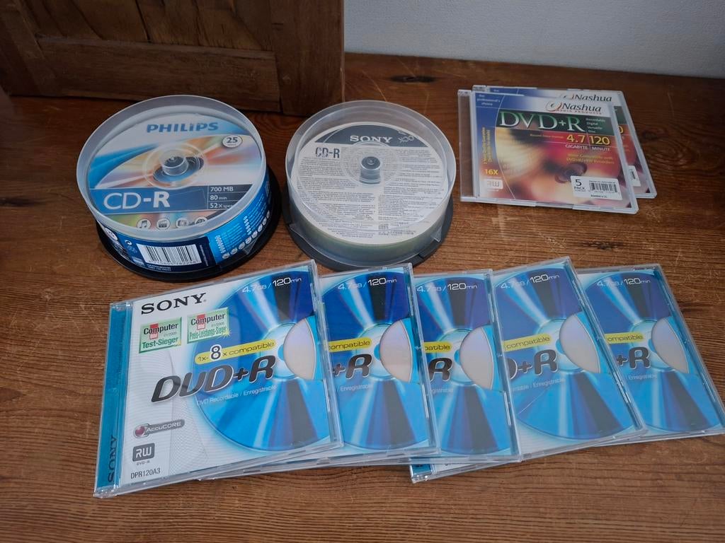 Nieuwe Dvd's en Cd's - Philips, Sony, Nashua, Computers en Software, Beschrijfbare discs, Nieuw, Cd, Op spindel, Ophalen of Verzenden