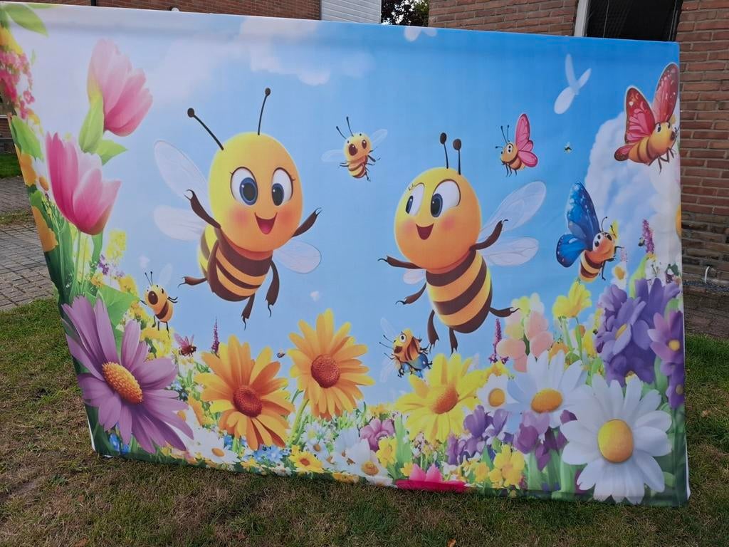 Tuindoek vrolijke bijen, Tuin en Terras, Ophalen of Verzenden