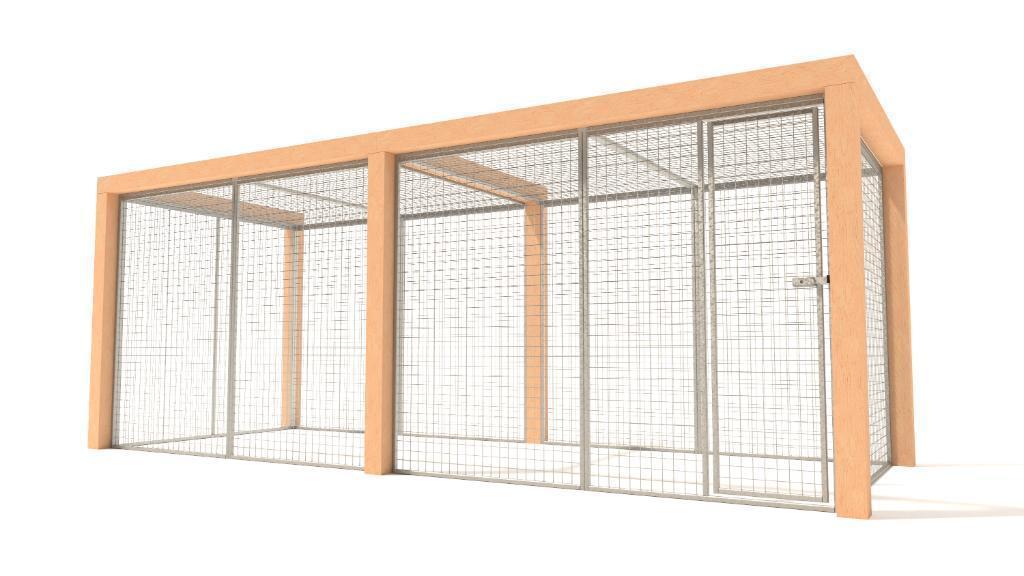 Luxe Papegaaienkooi Kiki | 516 x 199 x 195 cm