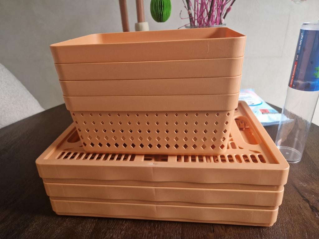 Set vouwkratjes terra oranje, Ophalen of Verzenden, Zo goed als nieuw, Minder dan 50 cm, Minder dan 50 cm