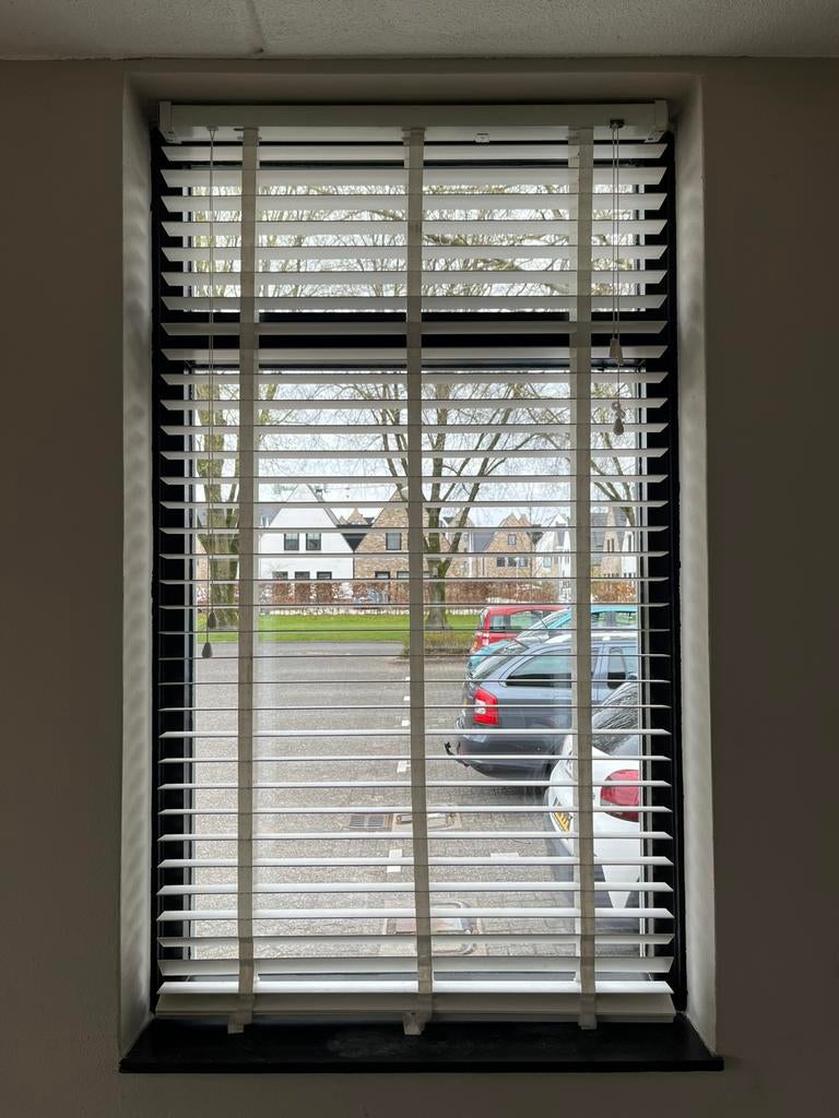 Kunststof lamellen - wit, Ophalen, Gebruikt, Wit, 50 tot 100 cm