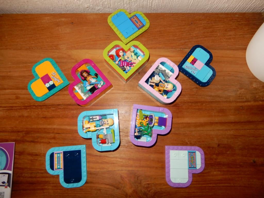 Lego Friends, 5x hart doosje 41354 41356 41385 41386 41388, Verzenden, Zo goed als nieuw, Complete set, Lego