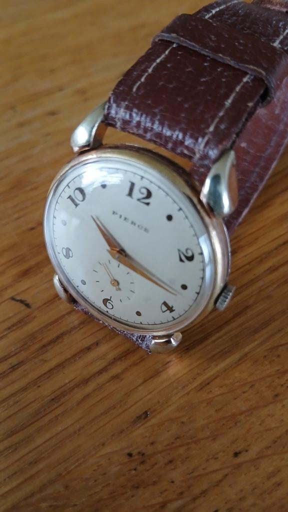 Vintage PIERCE Polshorloge - Klassieke Elegantie, Verzenden, Staal, Overige merken, 1930 tot 1960