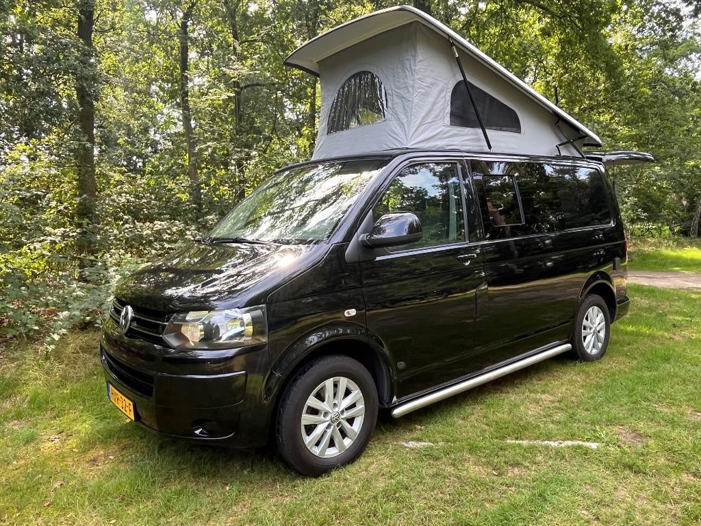 VW Transporter T5 buscamper 2012/2025, hefdak,elektra pakket, Caravans en Kamperen, Campers, Hefdak, Volkswagen, Tot en met 2
