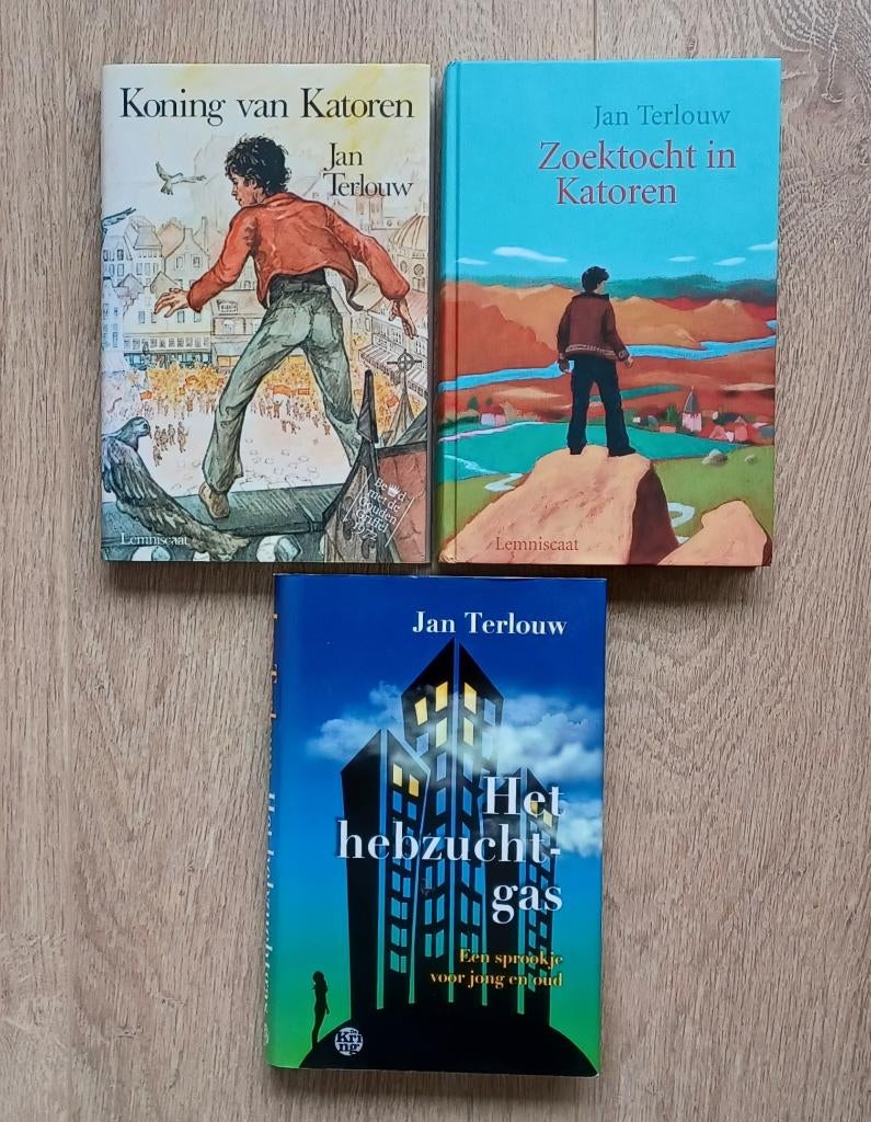 3x Jan Terlouw - Koning/Zoektocht Katoren & Hebzuchtgas, Boeken, Kinderboeken | Jeugd | 10 tot 12 jaar, Fictie, Ophalen