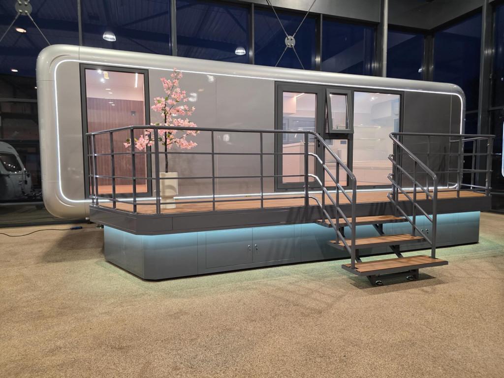 Cube 800 Tiny House Alu chalet op wielen Luxe opties gasloos, Overige merken, Vast bed, Koelkast, Tot en met 2