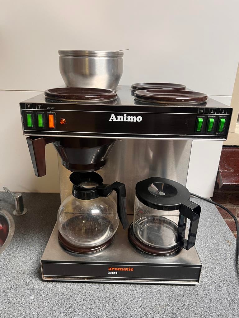 Animo Aromatic B101 koffiezetapparaat met veel filters, Witgoed en Apparatuur, Ophalen, Gebruikt, 10 kopjes of meer, Koffiemachine
