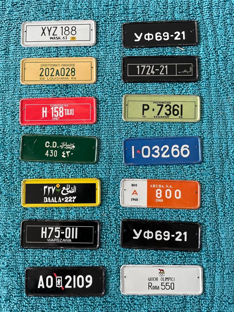 Verzamelplaten van nummerplaten en landen, Verzamelen, Ophalen of Verzenden, Gebruikt, Overige typen
