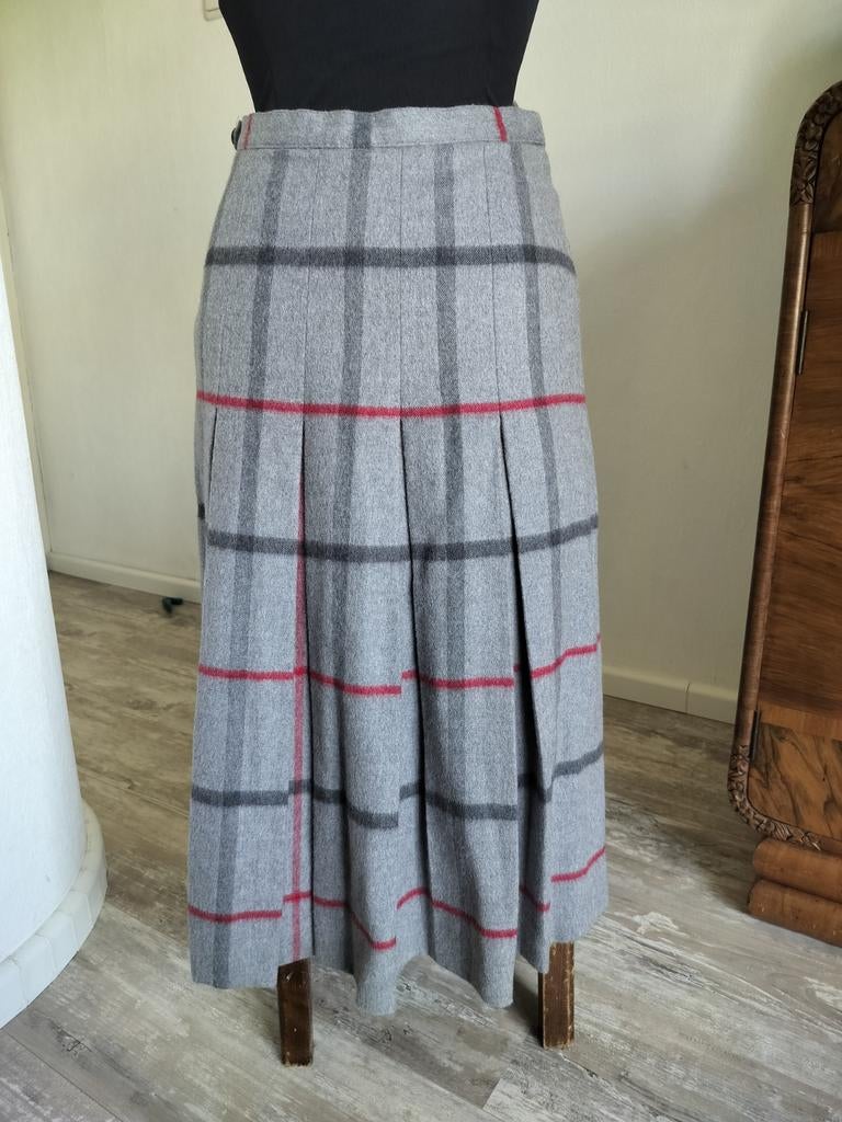 Vintage wollen rok, Kleding | Dames, Rokken, Zo goed als nieuw, Grijs, Knielengte, Ophalen of Verzenden