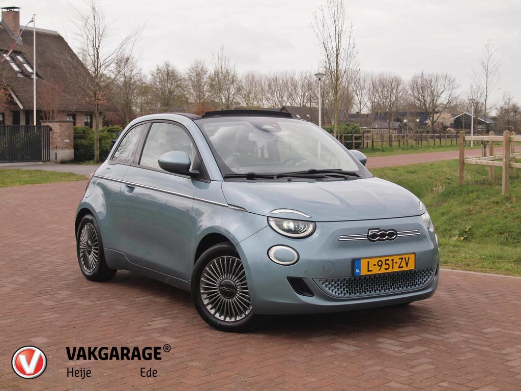 Fiat 500 C Icon 42 kWh | Cabrio | Camera | Apple Carplay | C, Stof, Cabriolet, Origineel Nederlands, 305 km