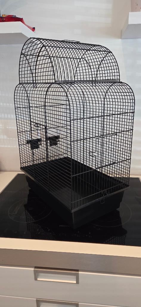 Vogelkooi zwart, Ophalen, Nieuw, Metaal, Vogelkooi