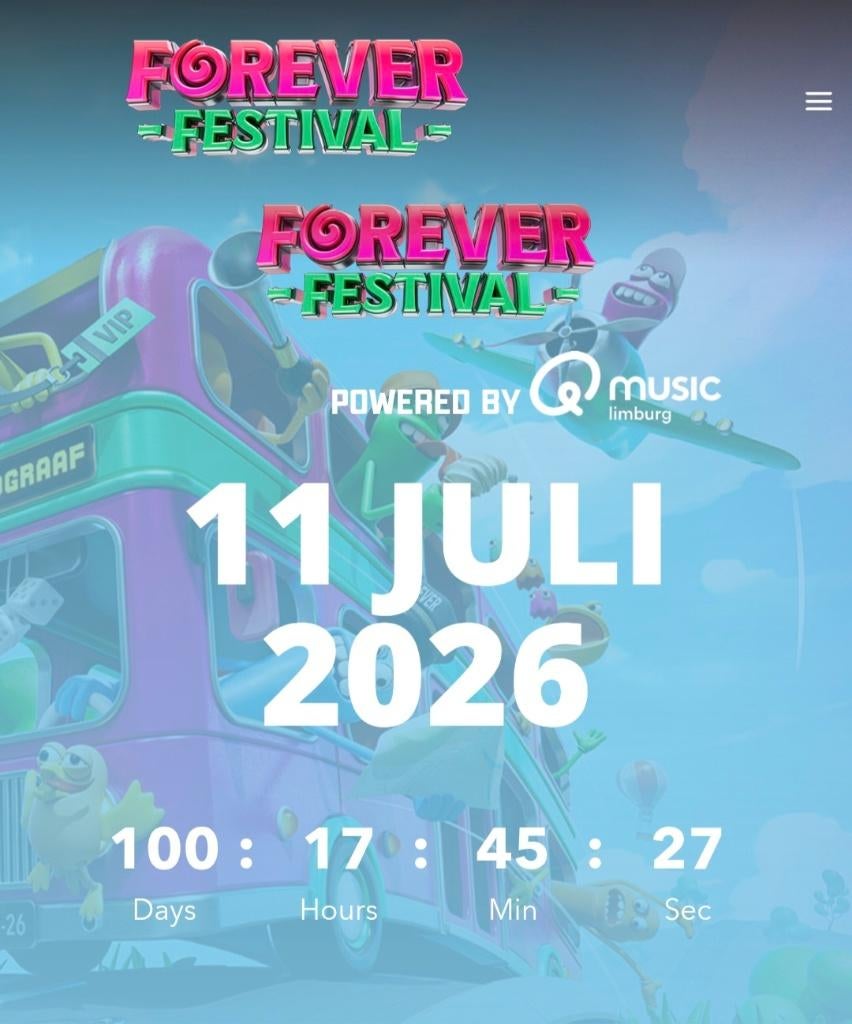 4x tickets forever festival, Tickets en Kaartjes, Drie personen of meer