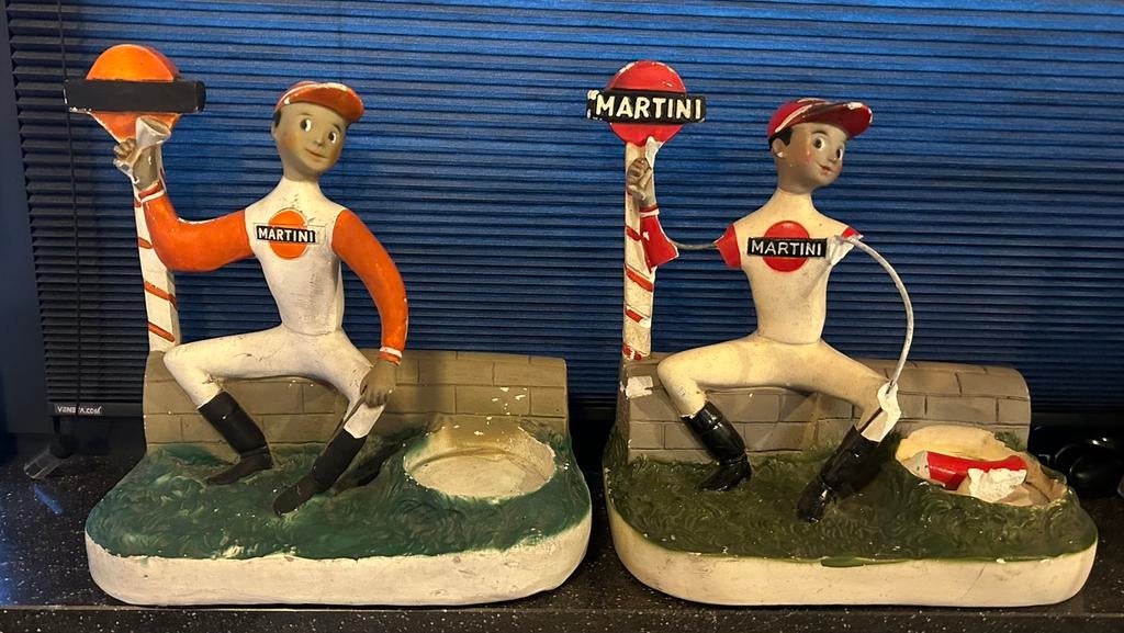 2 originele martini jockey beelden plaasters uit gips, Verzamelen, Merken en Reclamevoorwerpen, Gebruikt, Overige typen, Ophalen