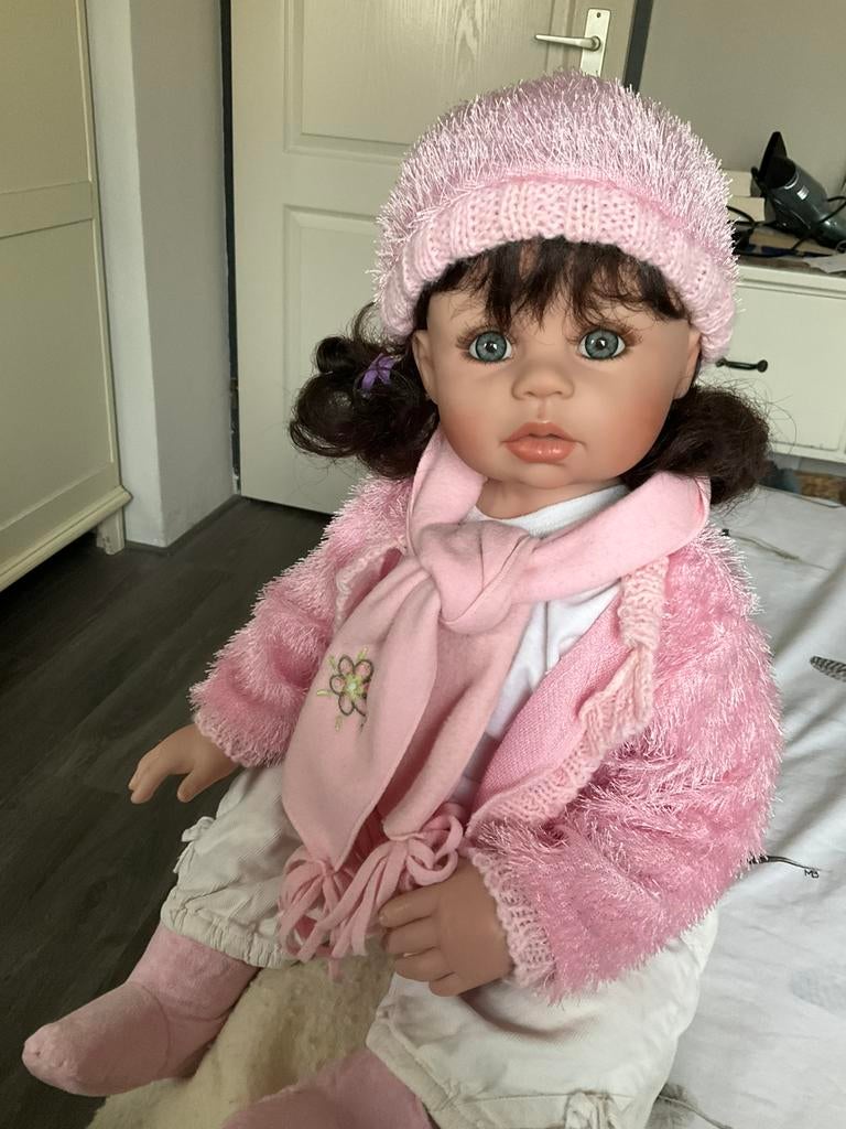 Reborn toddler van Monika levenig, Verzamelen, Poppen, Ophalen of Verzenden, Zo goed als nieuw, Pop
