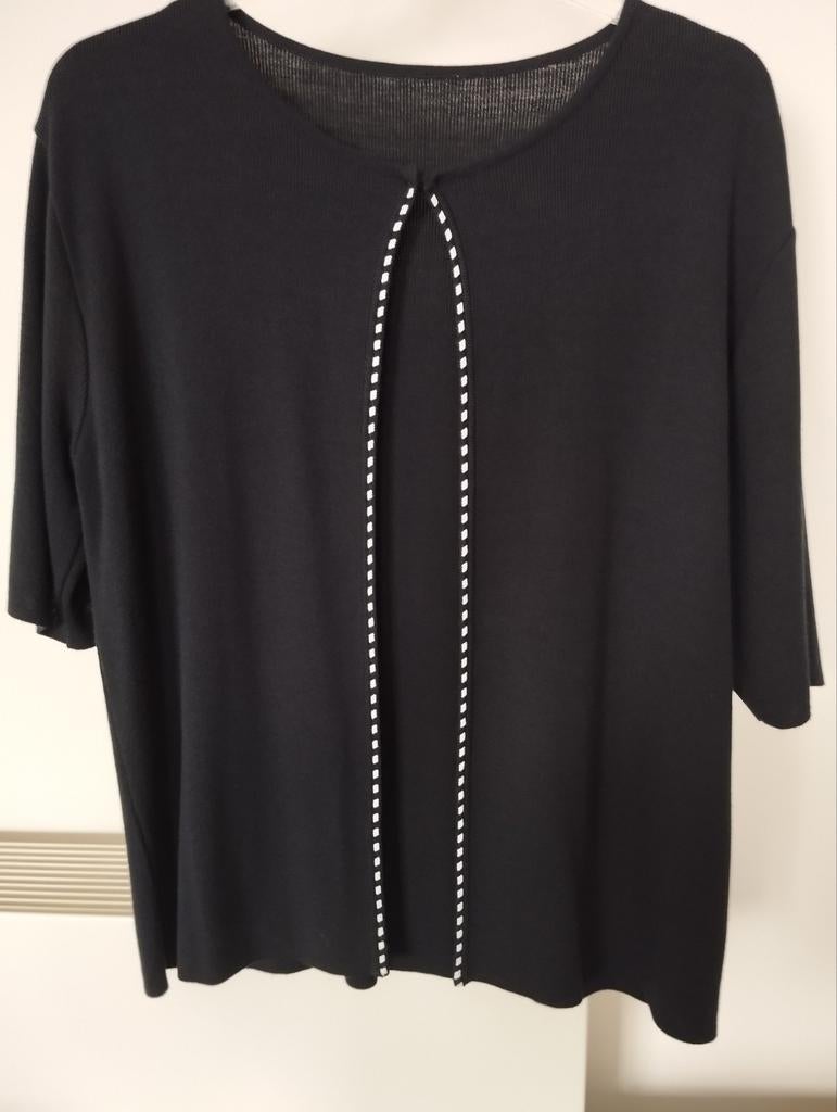 Delmod vest met korte mouwen en wit stiksel, Blauw, Ophalen of Verzenden, Zo goed als nieuw, Delmod