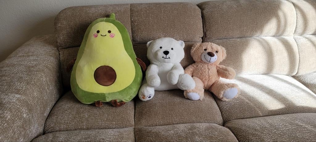 Schattige knuffels: Avocado en twee beren, Ophalen, Zo goed als nieuw, Beer