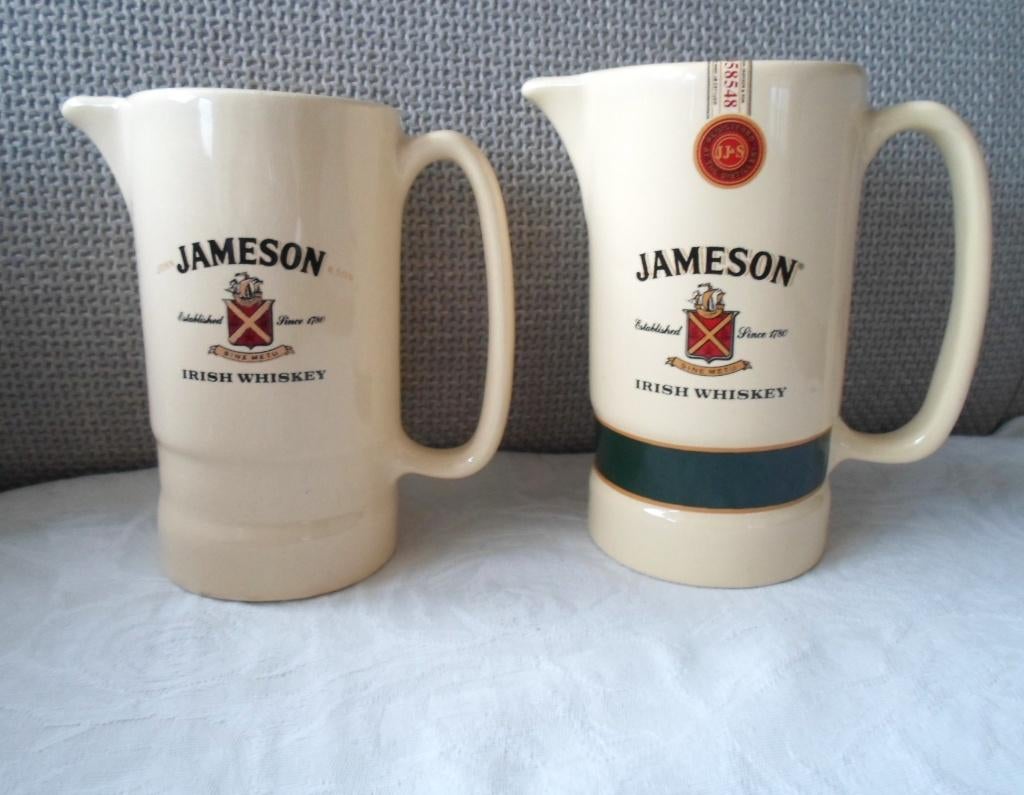 2 Verschillende Jameson Irish Whiskey kannen, Ophalen of Verzenden, Zo goed als nieuw, Gebruiksvoorwerp