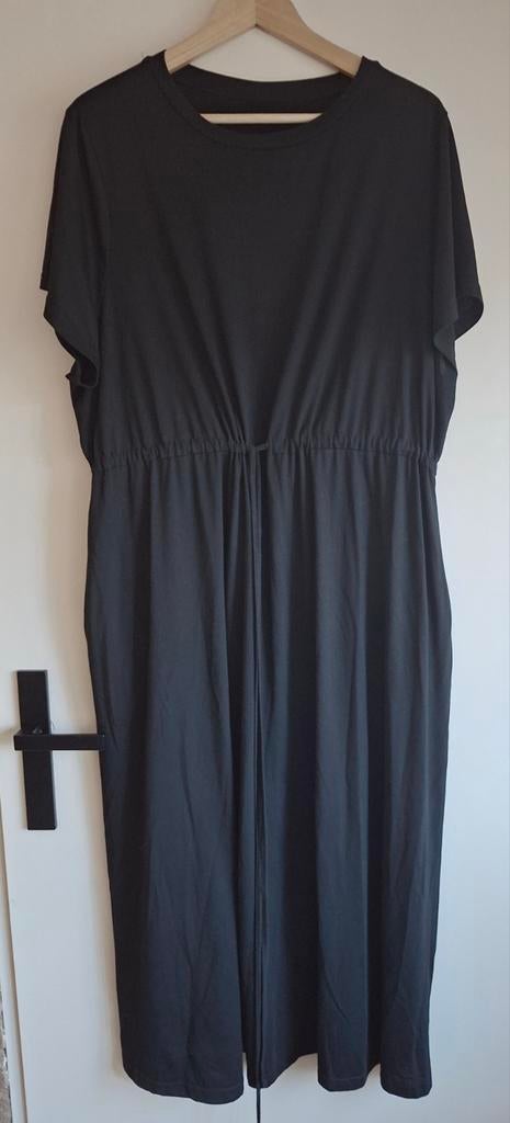 Zwarte jurk met strikband, maat 52, Ophalen of Verzenden