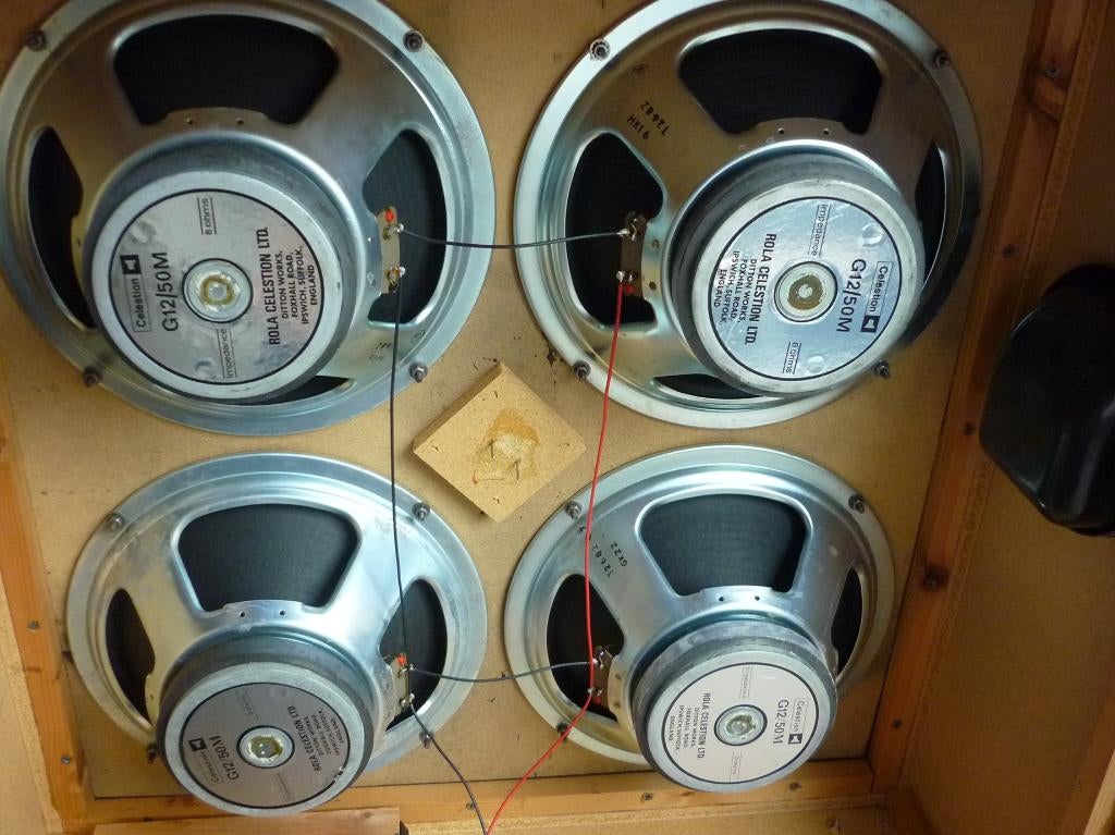 Cabinet met 4 Rola Celestion G1250M 8 ohm speakers, Muziek en Instrumenten, Versterkers | Bas en Gitaar, Ophalen, Gebruikt, Gitaar