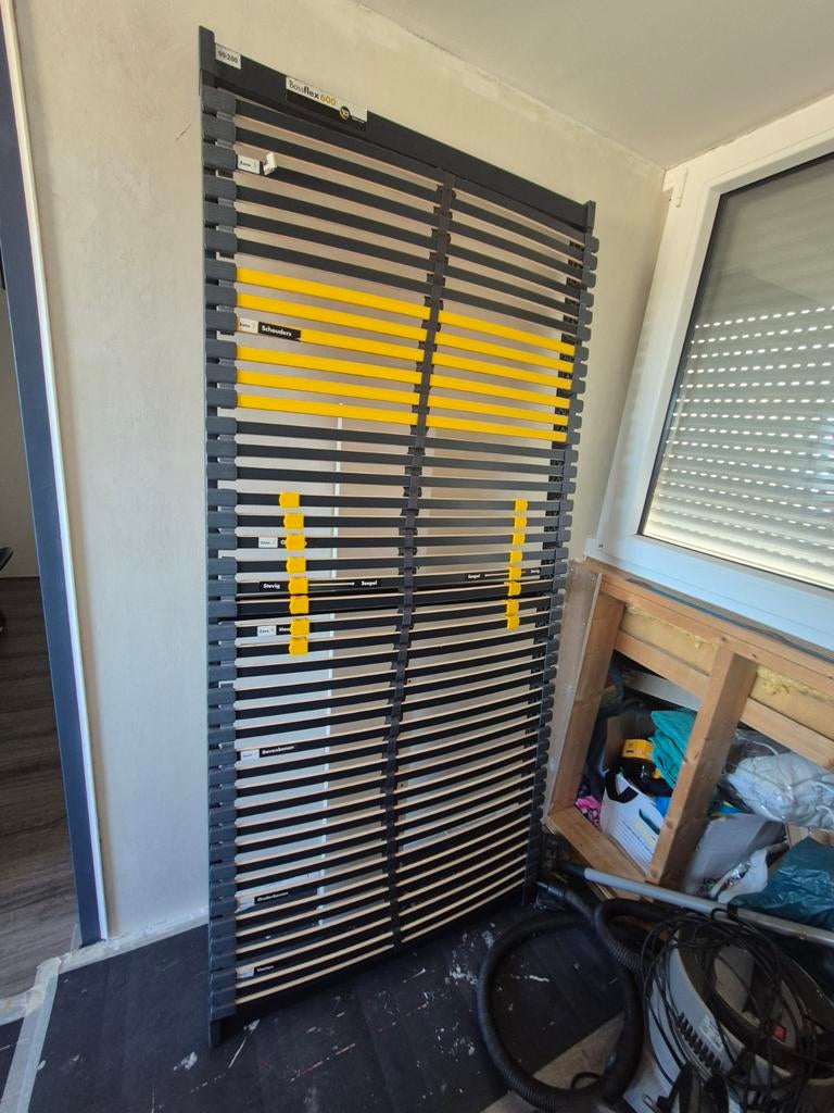 Lattenbodem Bossflex 600 - 90x200 cm zo goed als nieuw, Ophalen, Zo goed als nieuw, Eenpersoons, 90 cm