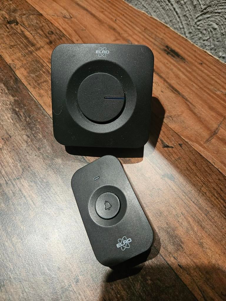 ELRO Draadloze Deurbel Set - Zwart, Ophalen of Verzenden, Zo goed als nieuw, Draadloos