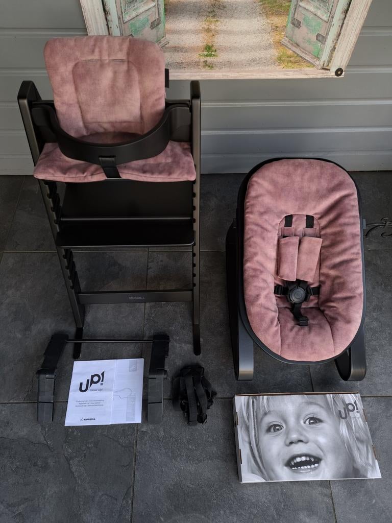 Kidsmill Up! meegroeistoel, volledig complete set, Kinderen en Baby's, Kinderstoelen, Ophalen, Gebruikt, Meegroeistoel, Gordel(s)