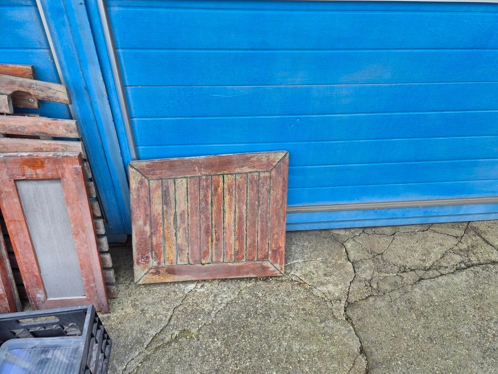 Houten bootluik met deurtjes - Gebruikt, Watersport en Boten, Ophalen of Verzenden, Gebruikt, Dekbeslag, Motorboot