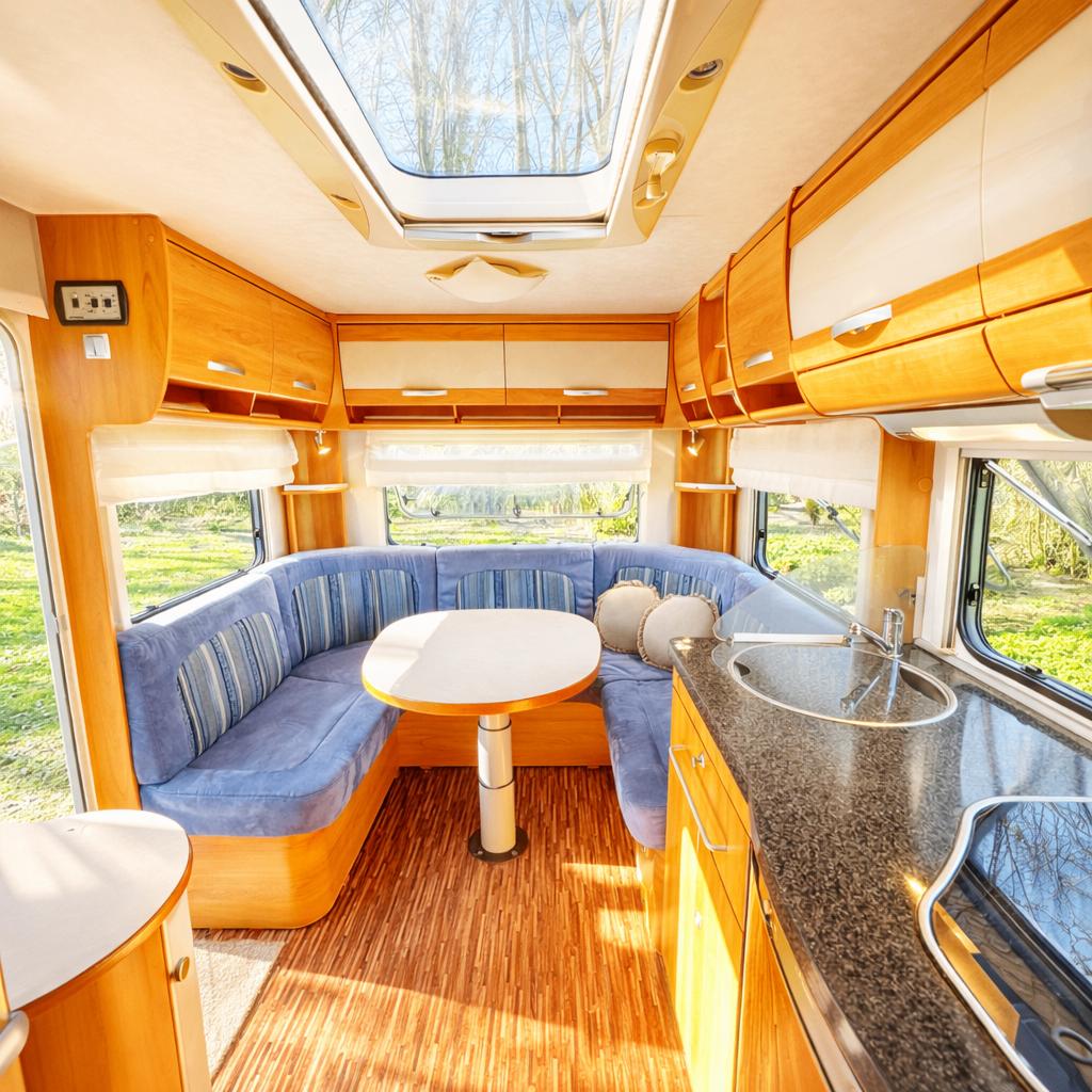 Eriba 530 GL 2009. mover airco lengtebedden, Schokbreker, Rondzit, Particulier, 2 aparte bedden