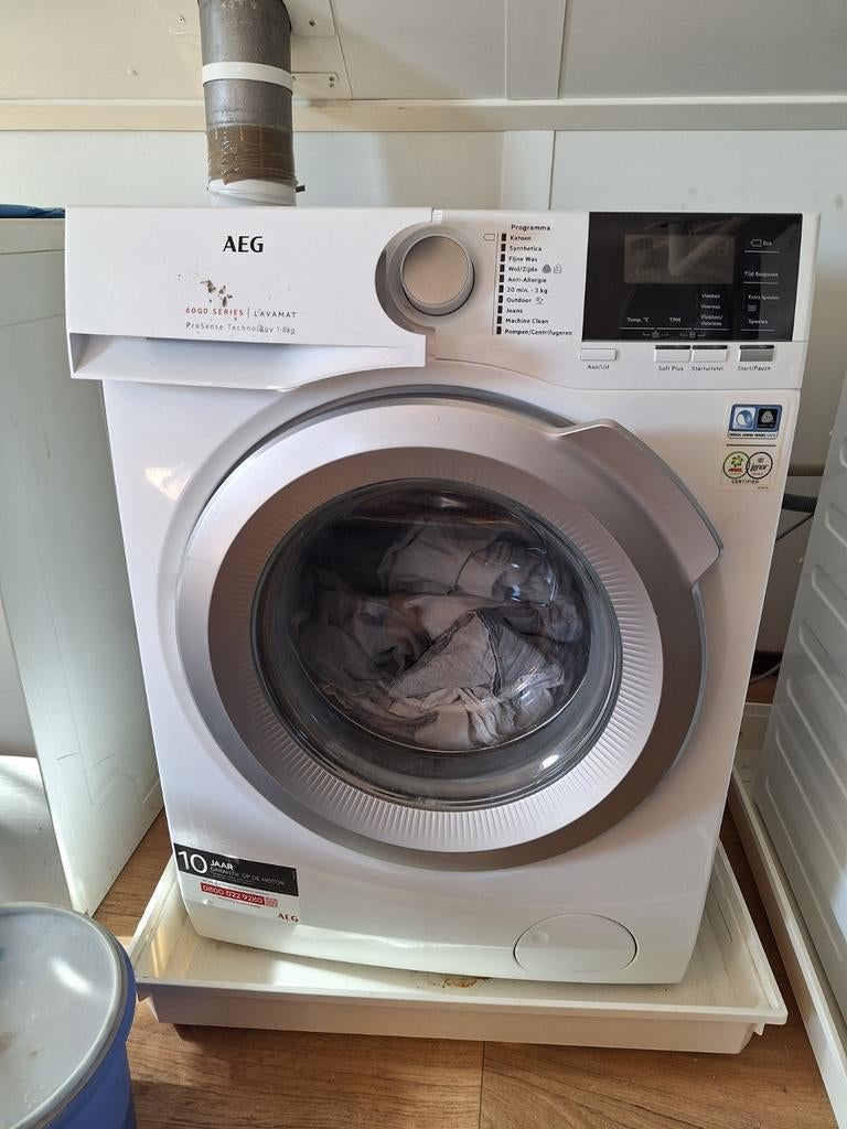 Aeg wasmachine 8 kg, Ophalen, Zo goed als nieuw, Voorlader, 85 tot 90 cm