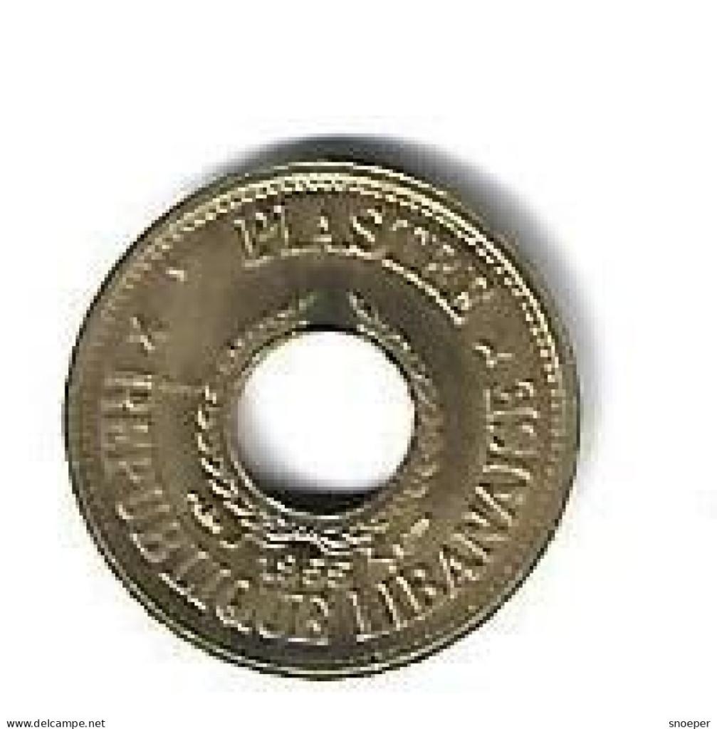 lebanon 1 piastres 1955 km 19 bu/ms65, Postzegels en Munten, Munten | Azië, Verzenden, Midden-Oosten, Losse munt