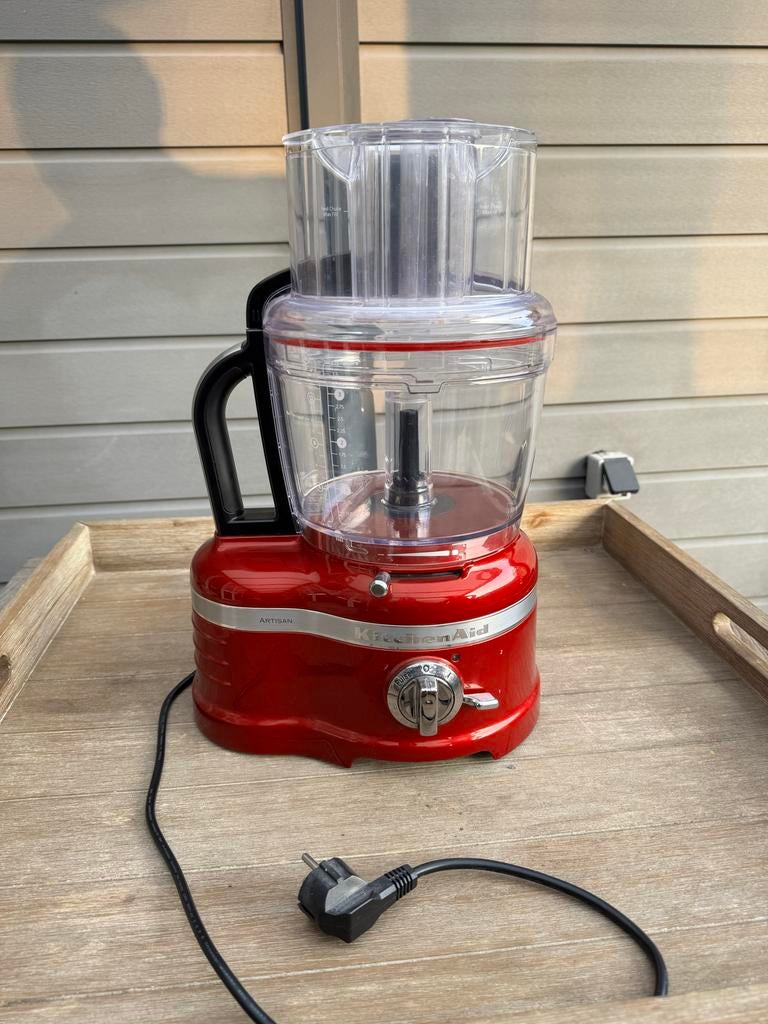 KitchenAid Artisan Foodprocessor 4L incl alle opzetstukken, Ophalen, 4 liter of meer, 3 snelheden of meer, Zo goed als nieuw