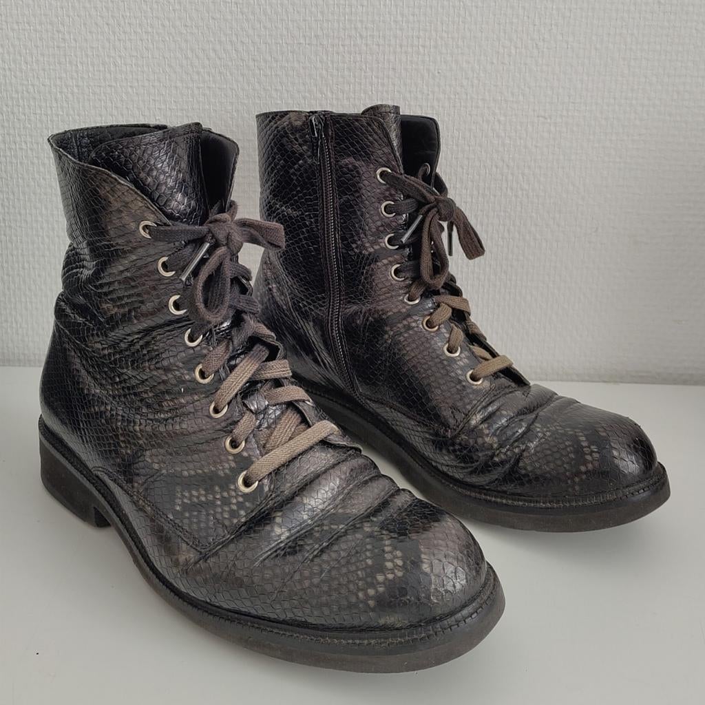 Durea hoge veterschoenen maat 7 (41) wijdte K, Kleding | Dames, Schoenen, Durea, Zwart, Ophalen of Verzenden, Gedragen