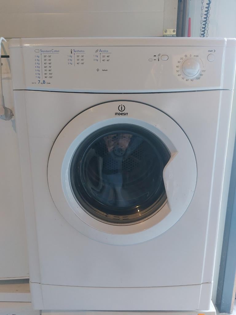 Indesit IDV75 Wasdroger - 7 kg - Getest en Werkend, Ophalen, 6 tot 8 kg, Gebruikt, Luchtafvoer