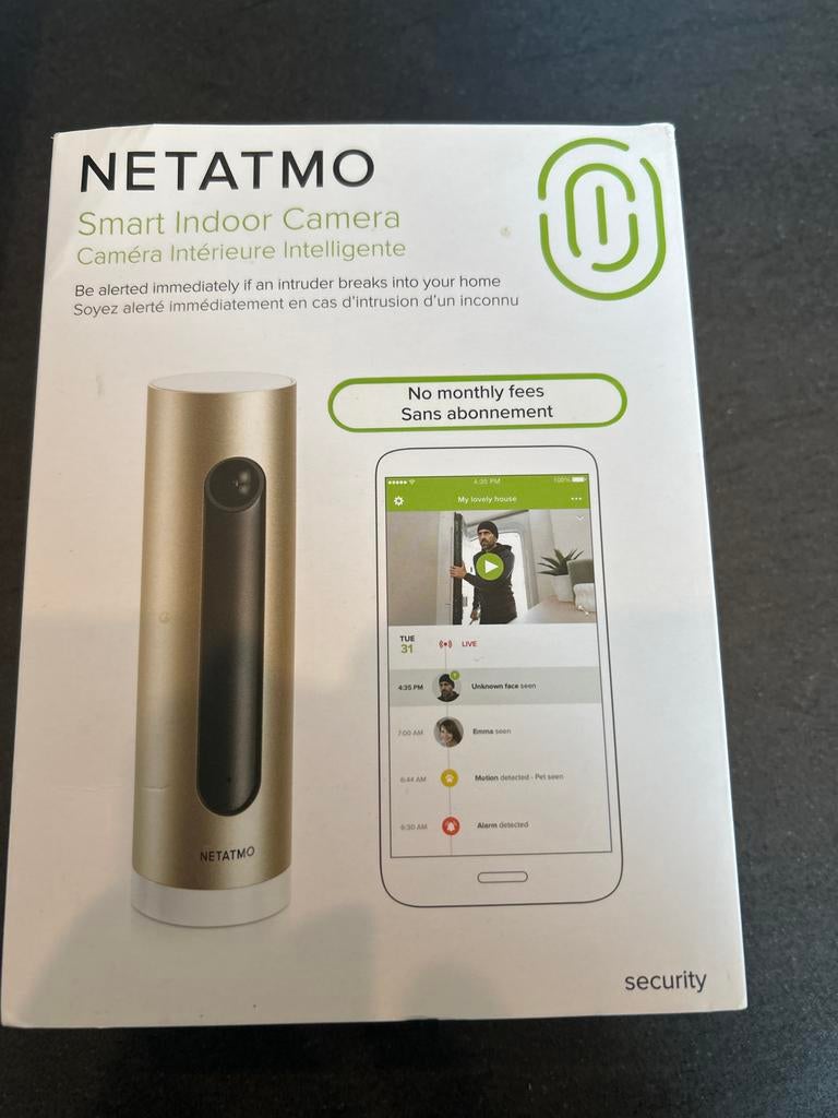 Netatmo Slimme Binnencamera - Beveilig je huis, Ophalen of Verzenden, Zo goed als nieuw, Binnencamera