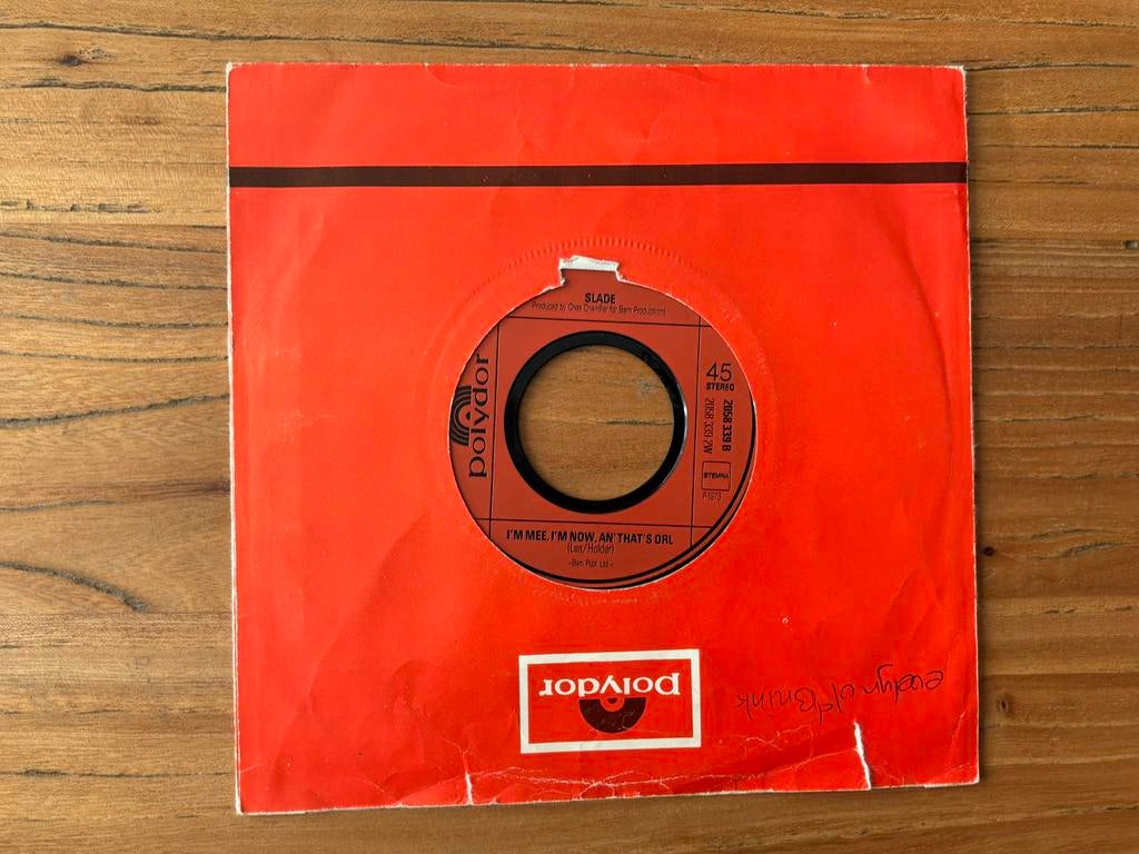 Slade - Cum On Feel The Noize / I'm Mee, I'm Now, An' That's, Cd's en Dvd's, Vinyl Singles, Gebruikt, Single, Rock en Metal, 7 inch
