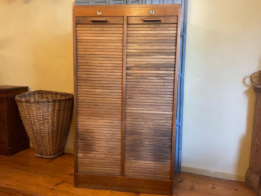 Vintage Rolluikkast Archiefkast Kantoorkast Muziekkast Frans, Ophalen